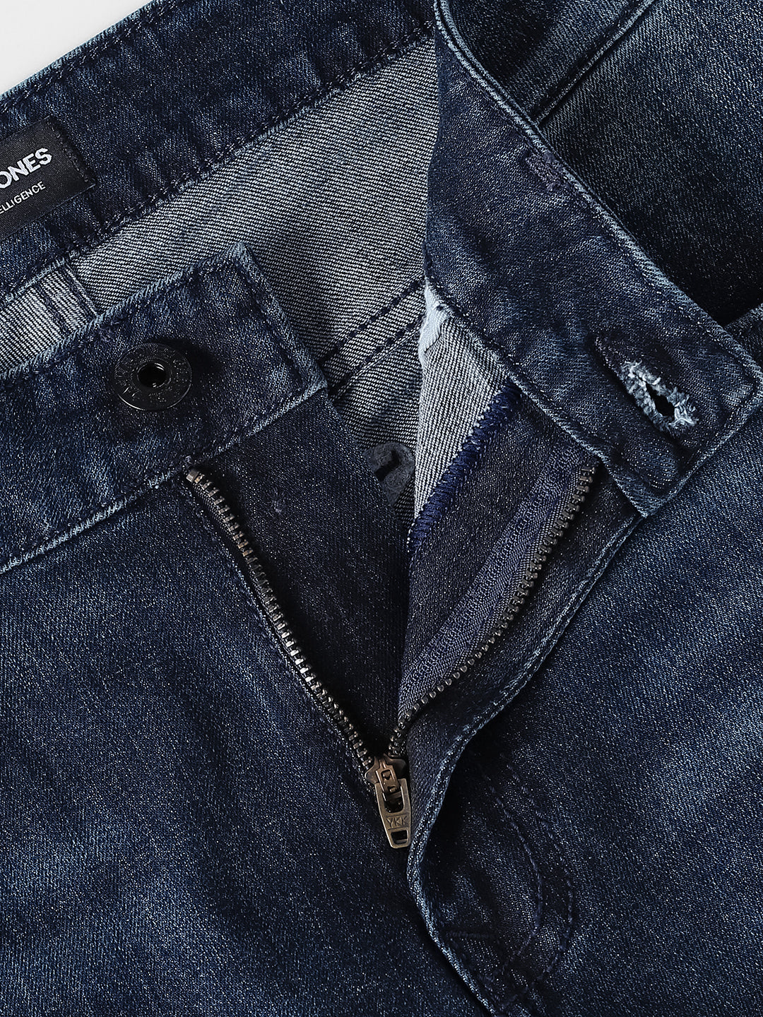 dark blue denim straight Fit jeans