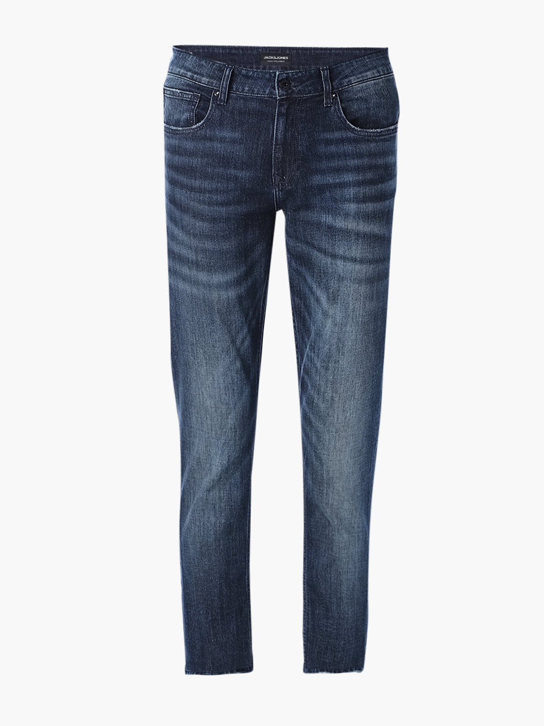 dark blue denim straight Fit jeans