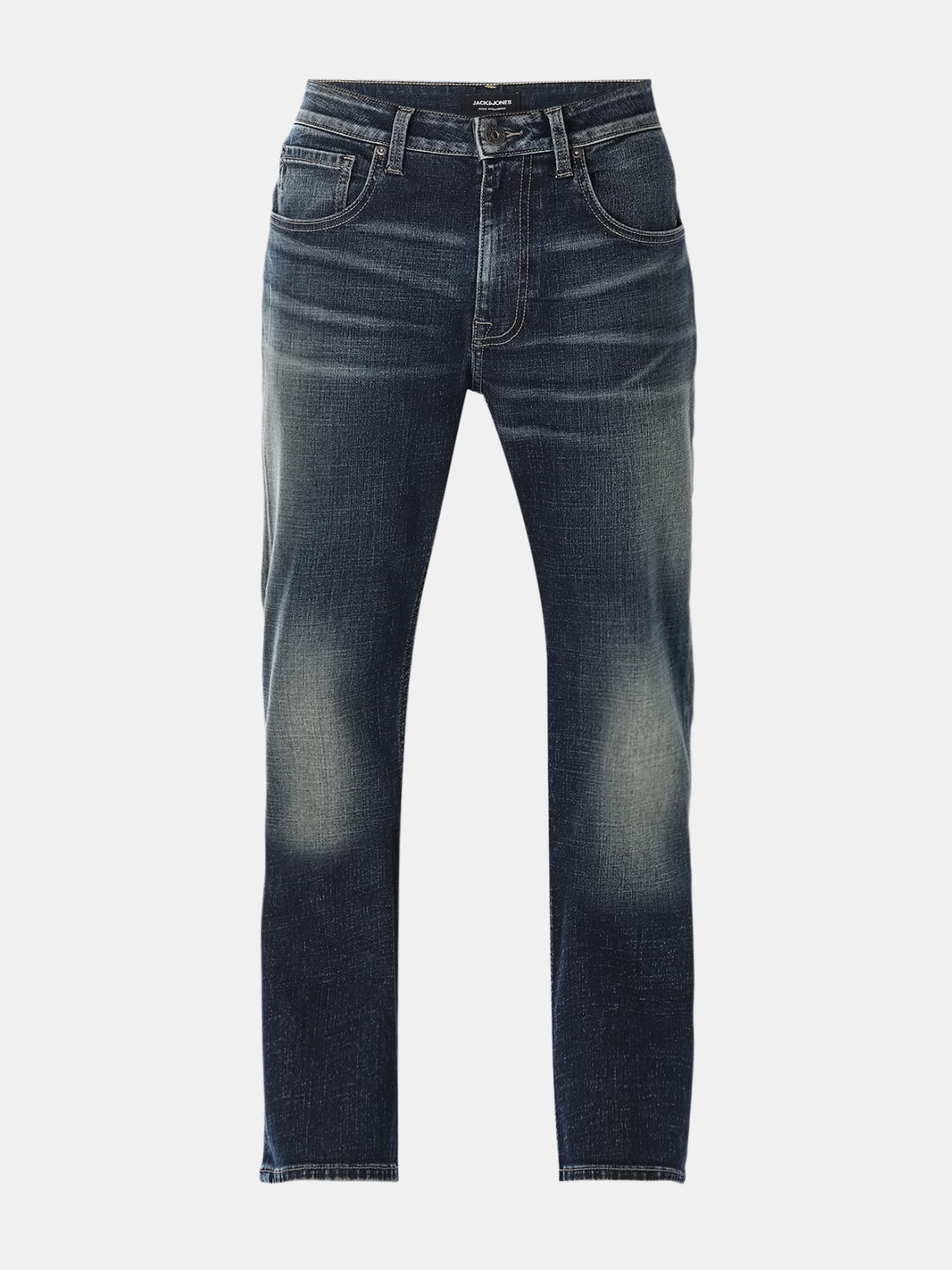 Dark Blue Washed Bootcut Jeans
