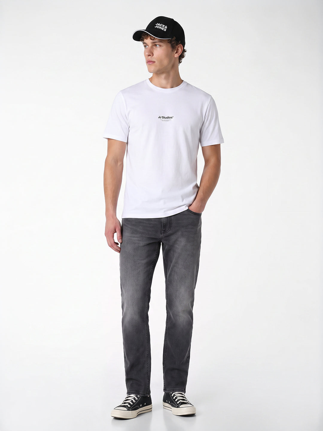 Grey clark regular fit jeans