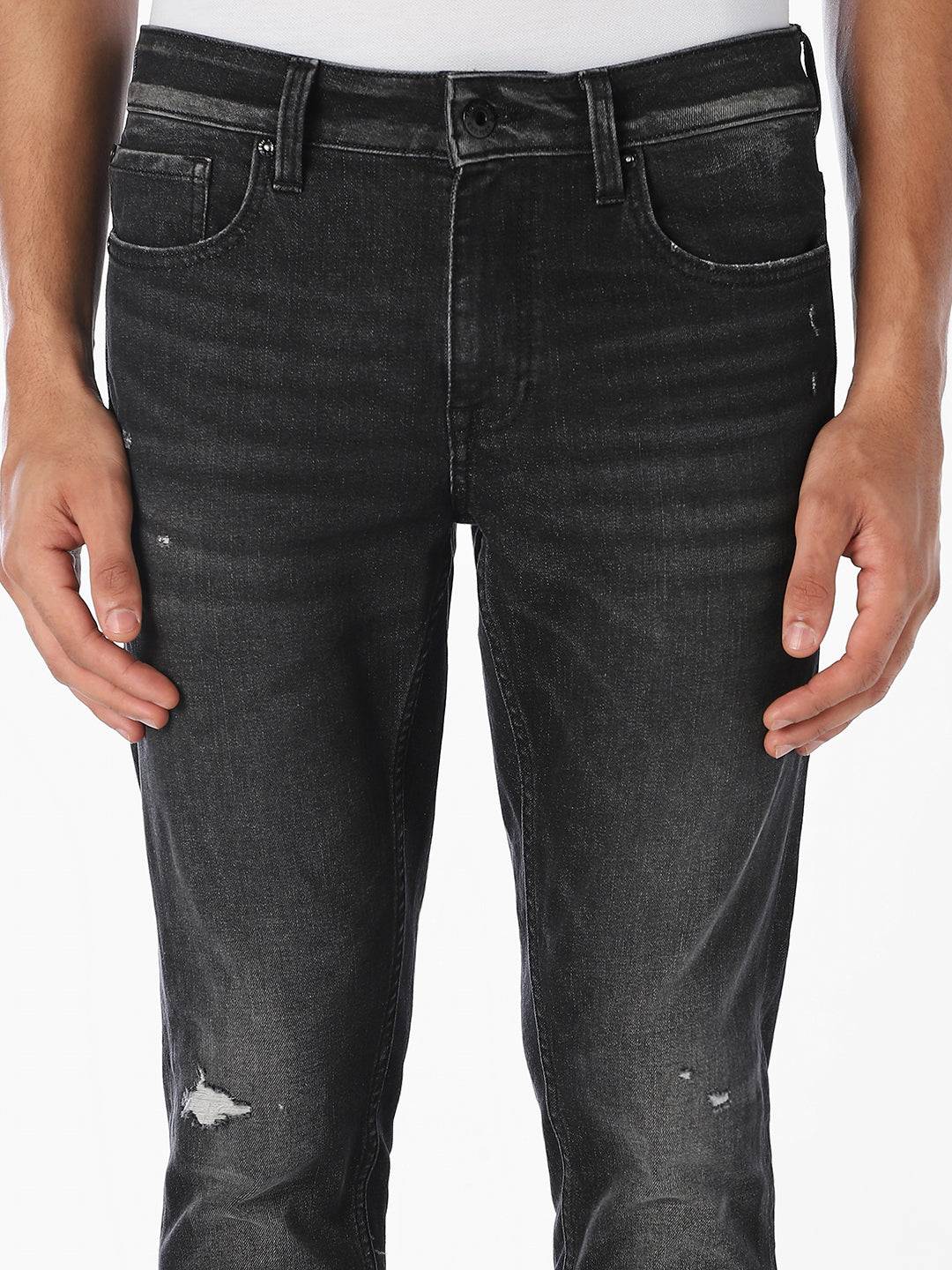 Black Washed Glenn Slim Fit Jeans