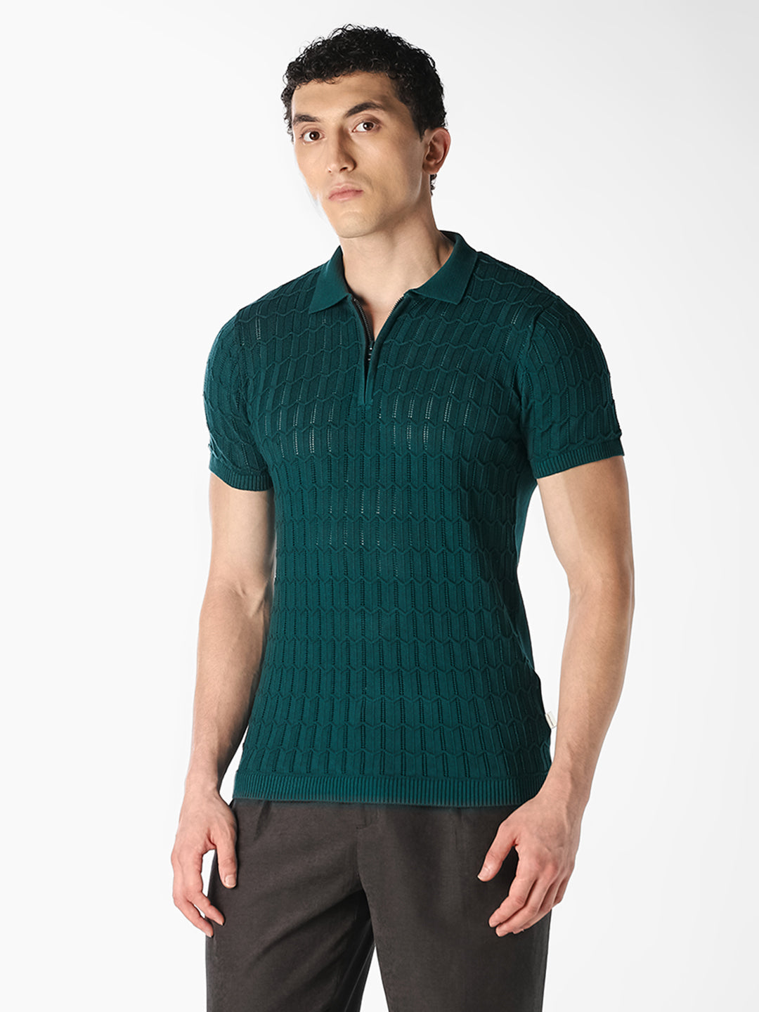 Green Knitted Polo