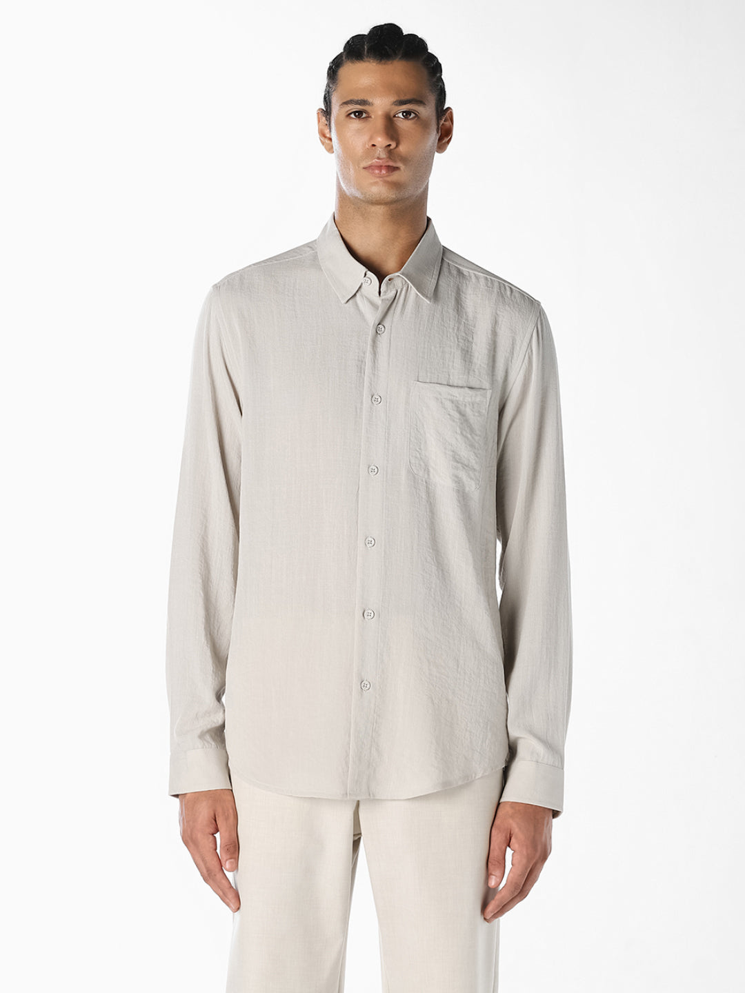 Off-White Solid Shirt