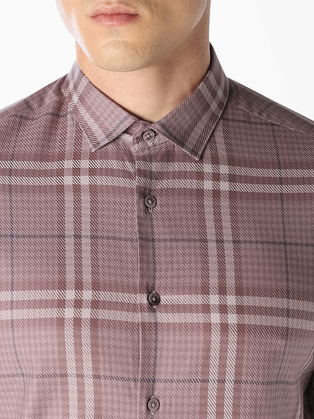 Purple Check Dobby Shirt