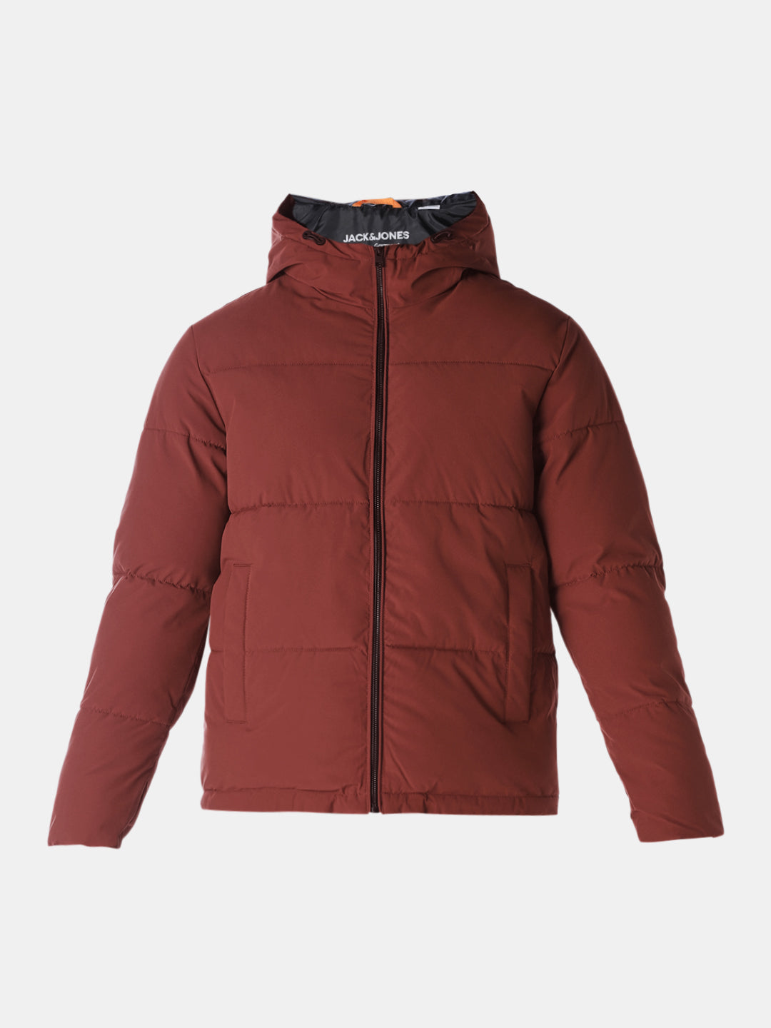 Brown Regular Fit Puffer Jacket