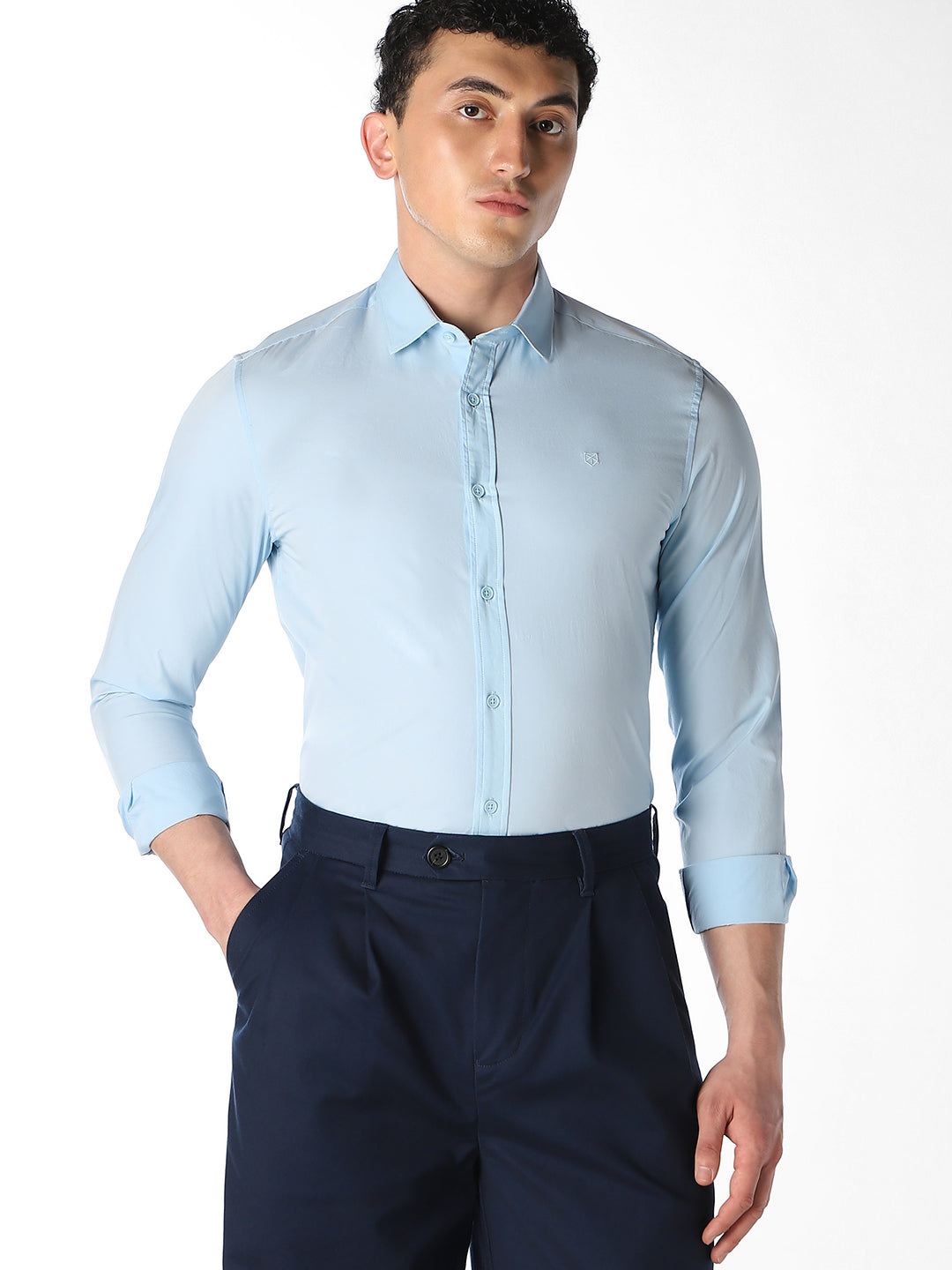 Light Blue Slim Fit Formal Shirt