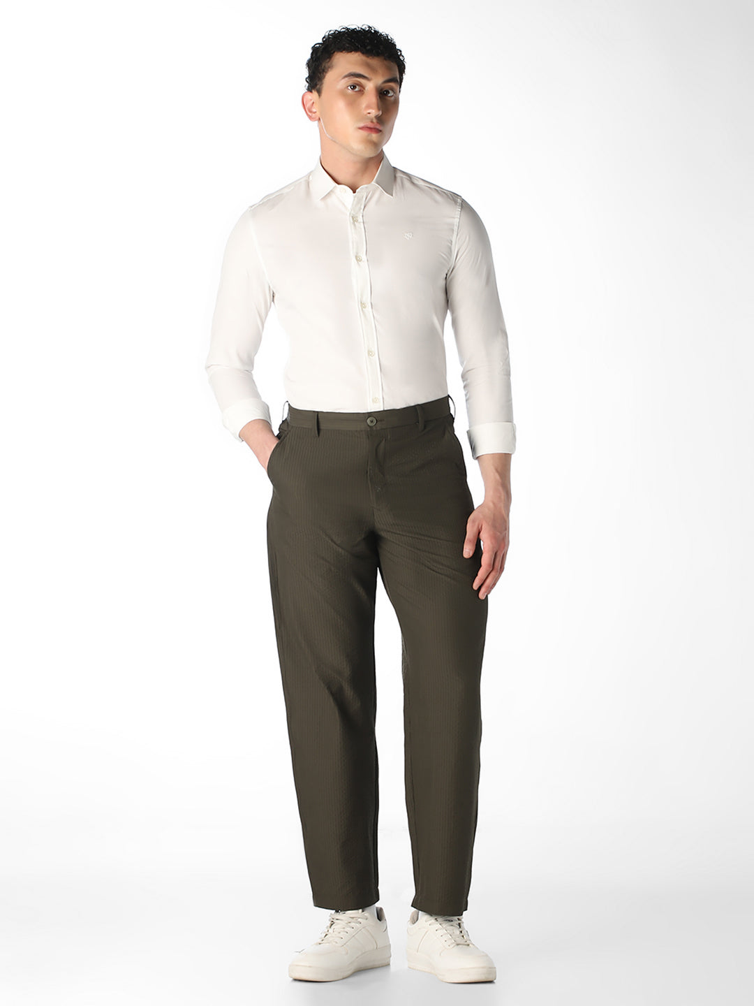 White Slim Fit Formal Shirt