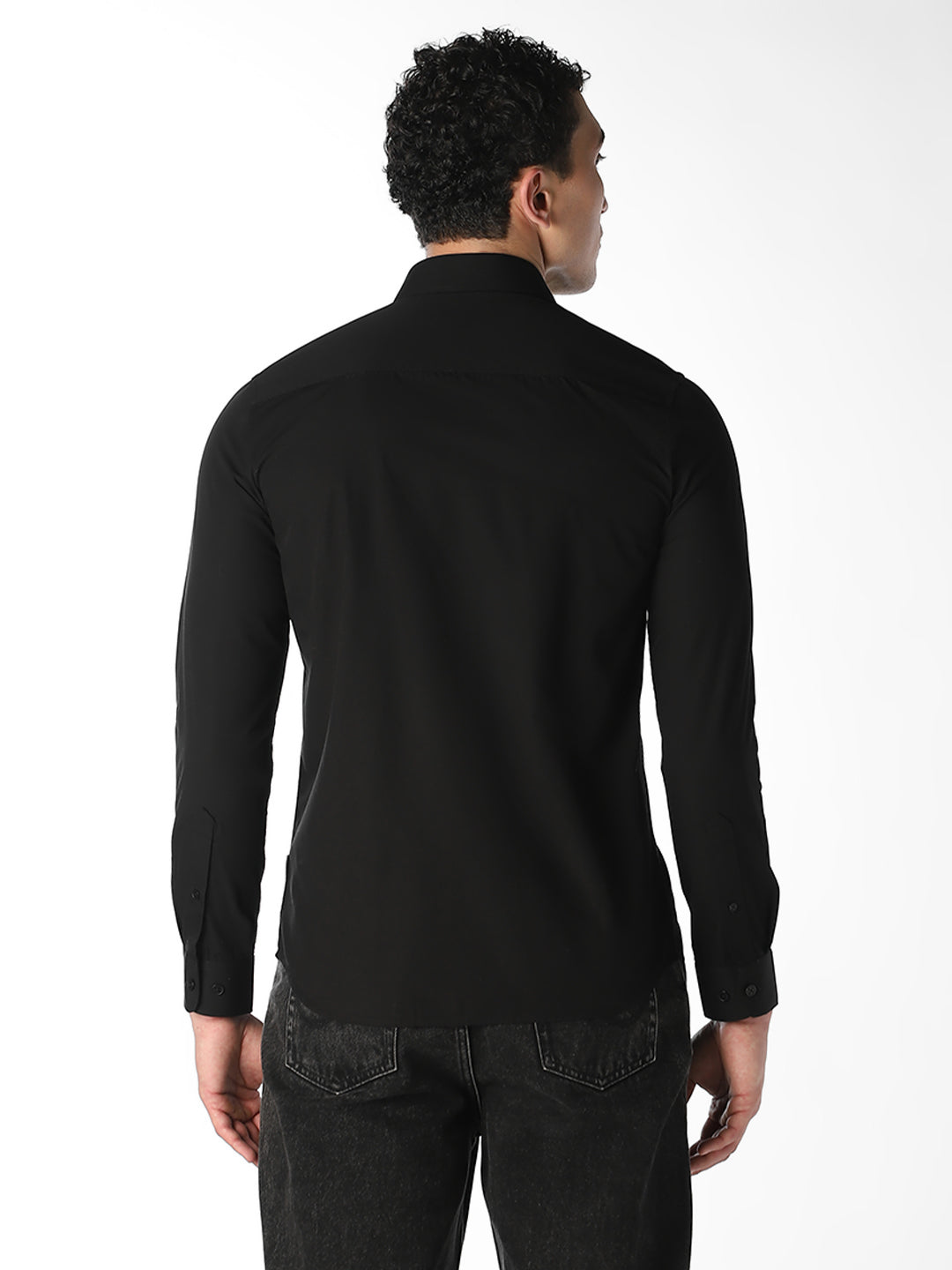 Black Slim Fit Formal Shirt