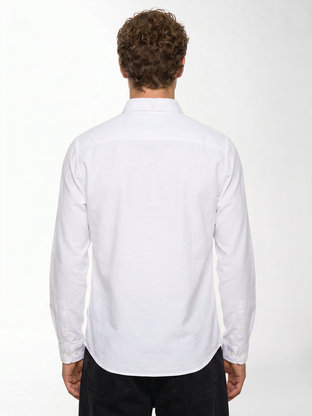 White Cotton Regular Fit Shirt