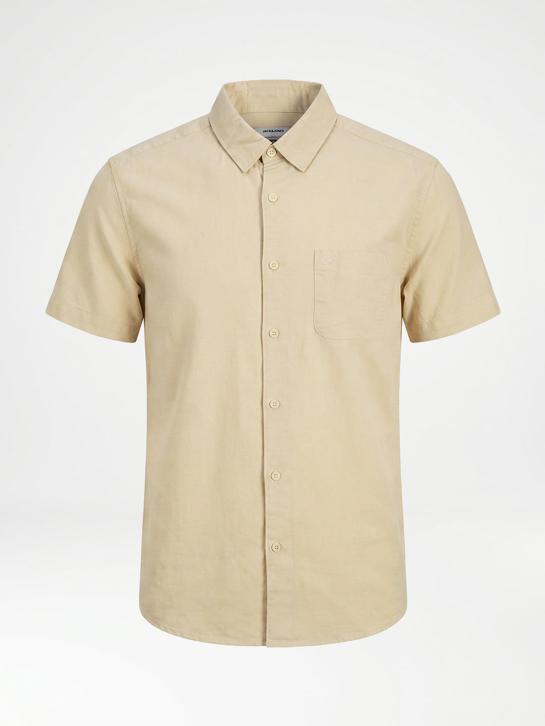 Light Brown Linen Blend Shirt