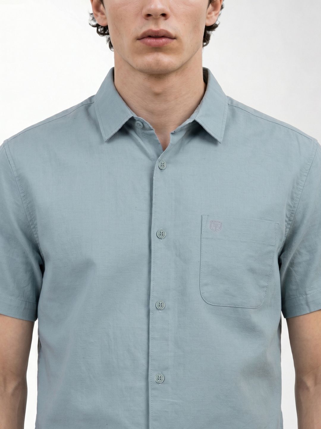 Grey Linen Blend Shirt