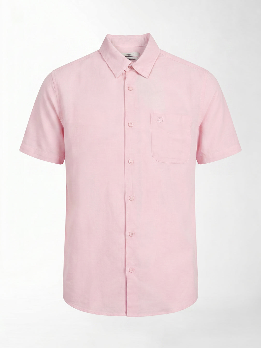 Light Pink Linen Blend Shirt