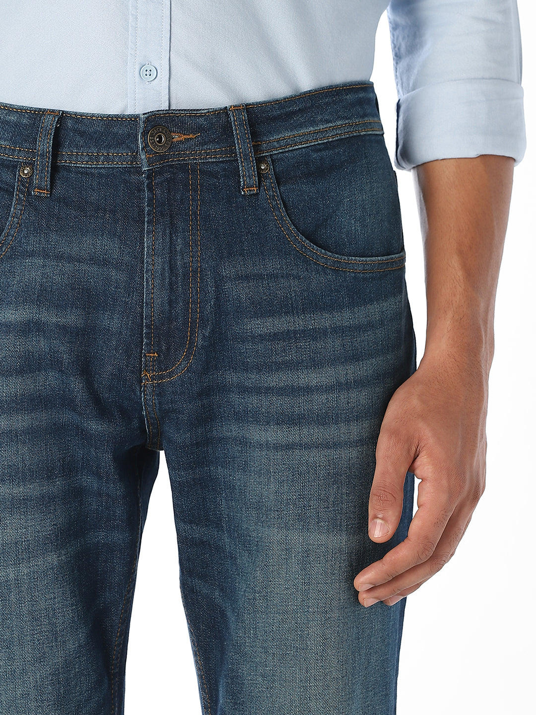 Blue Washed Cliff Bootcut Jeans