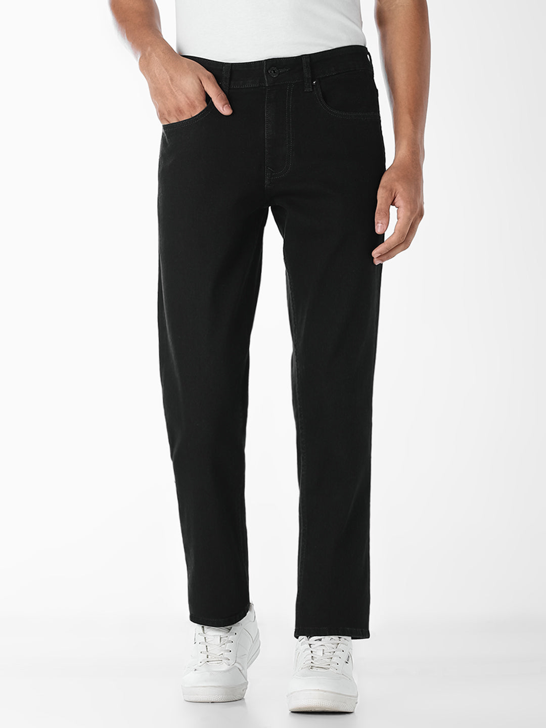 Black 5 Pocket Clark Regular Fit Jeans