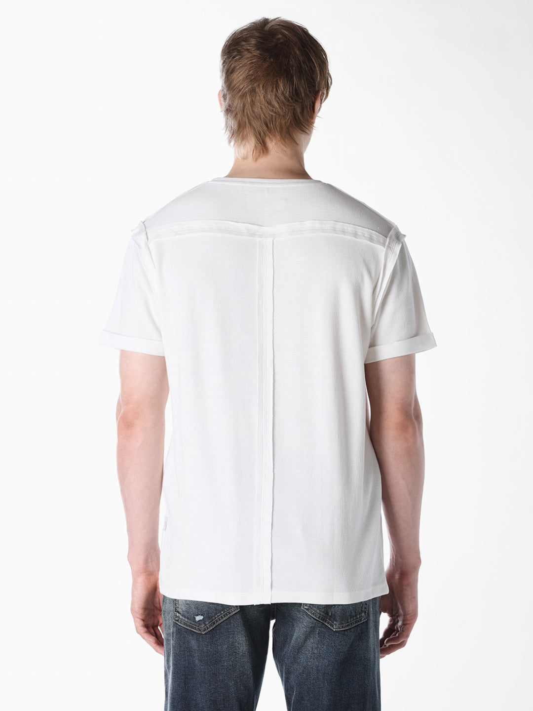 White Cotton Crew Neck T-shirt