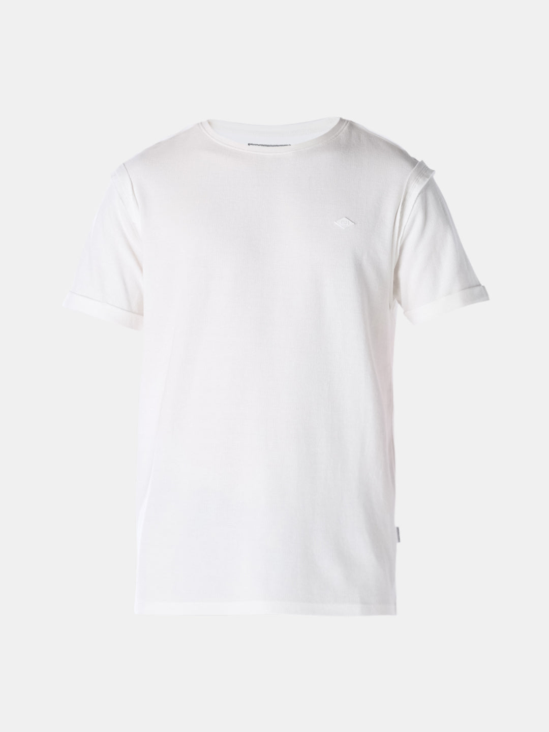 White Cotton Crew Neck T-shirt