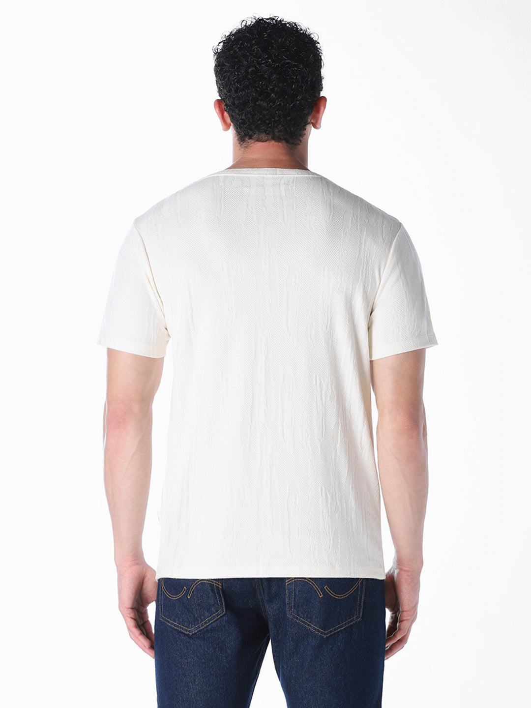 White Solid Regular Fit T-shirt