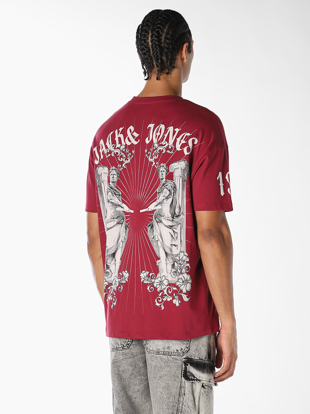 Red Printed Oversized T-shirt