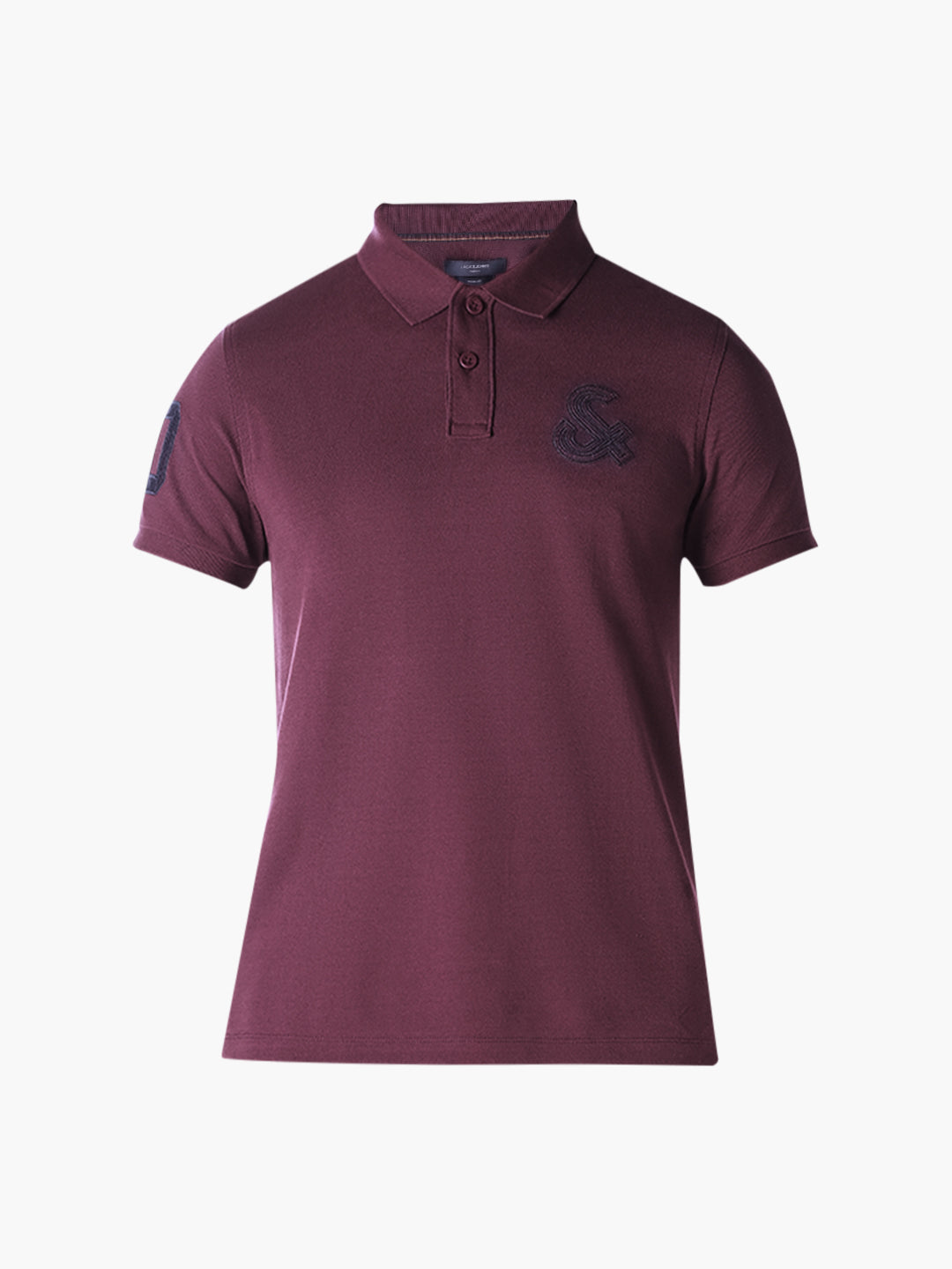 Knitted Cotton Polo - Mauve Wine