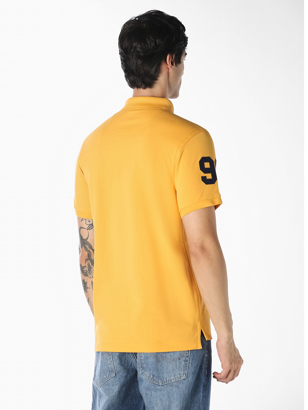 Knitted Cotton Polo - Yellow