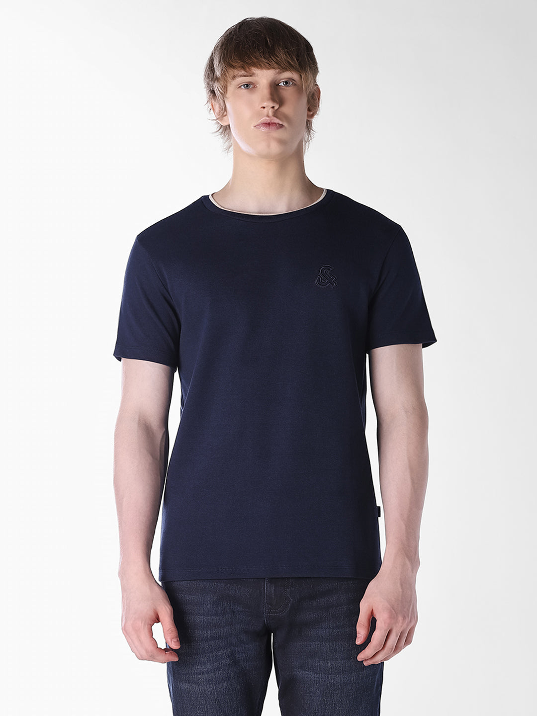 Dark Blue Regular Fit T-shirt
