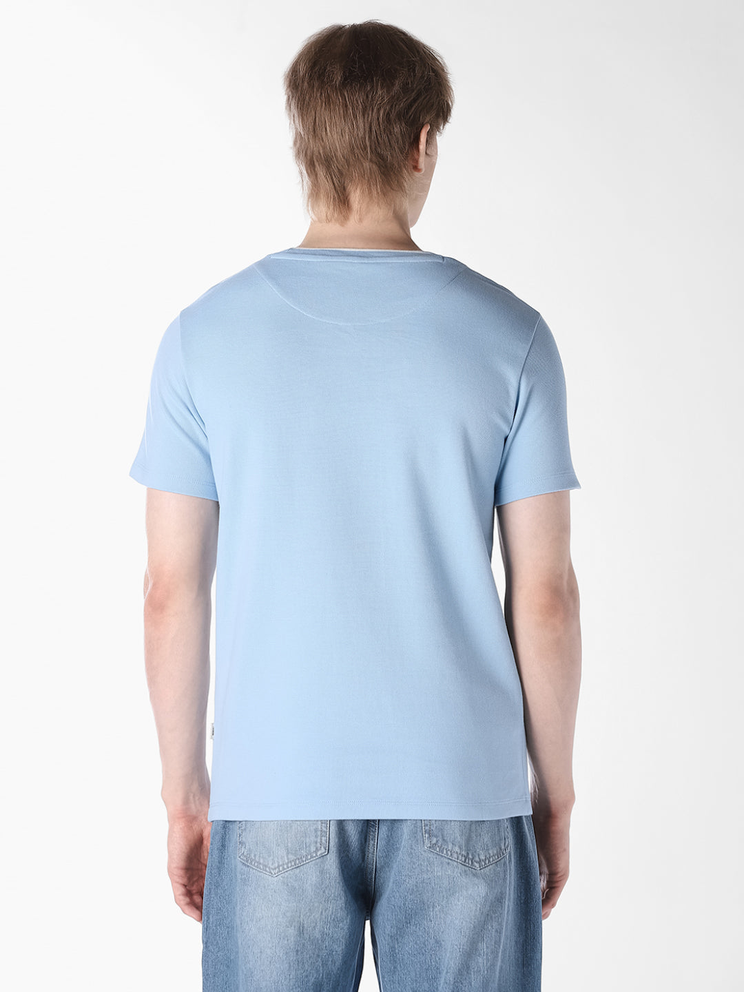 Blue Crew Neck T-shirt