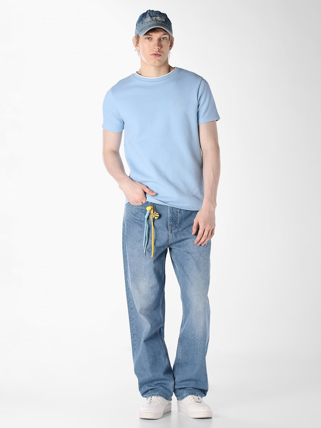 Blue Crew Neck T-shirt