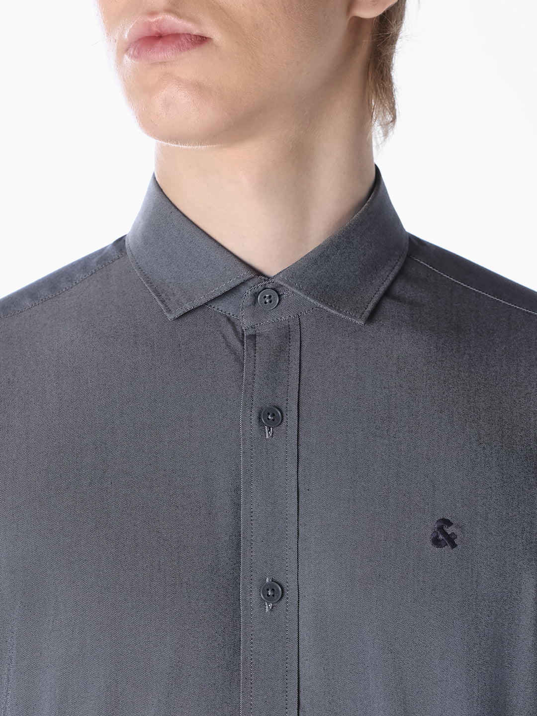 Navy Regular-fit twill shirt