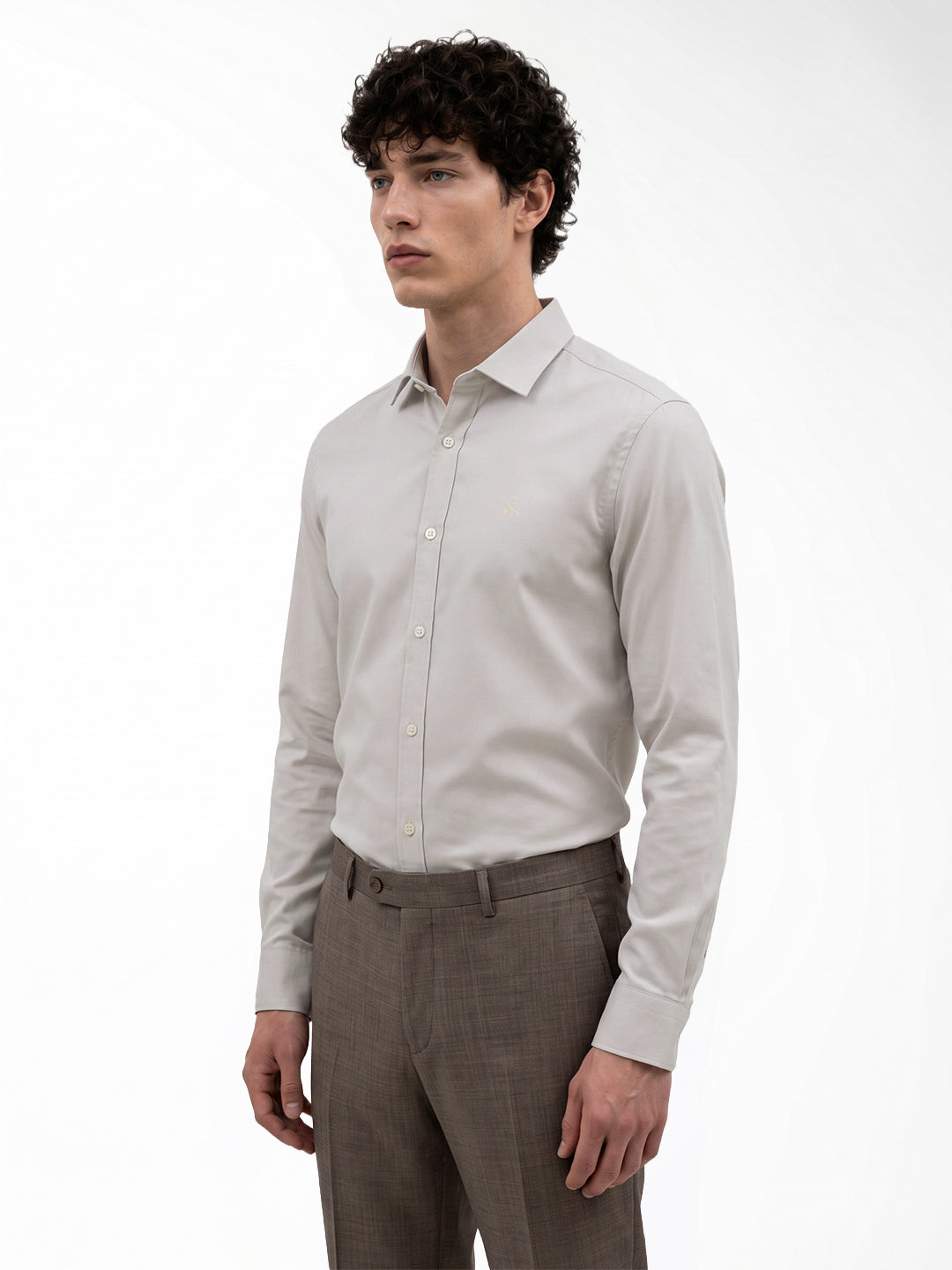 Grey Regular-fit twill shirt