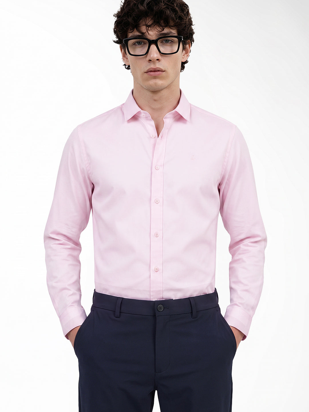 Pink Regular-fit twill shirt