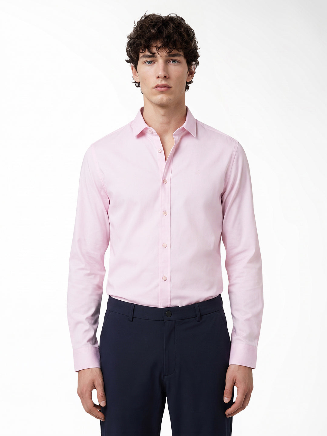 Pink Regular-fit twill shirt