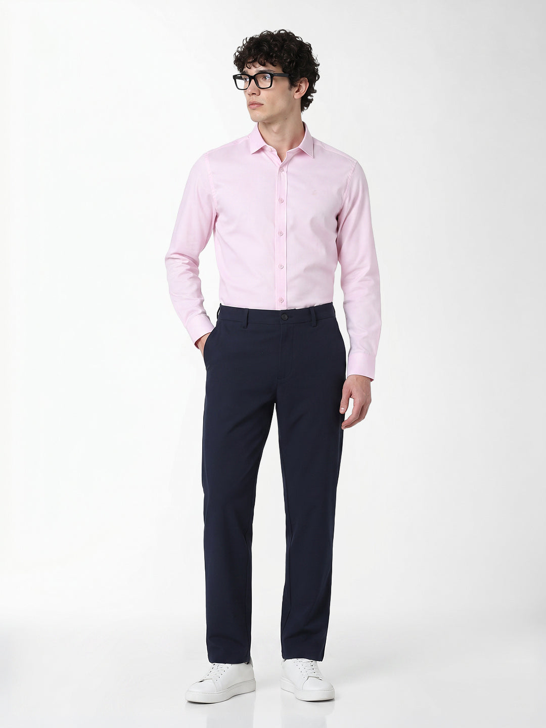 Pink Regular-fit twill shirt