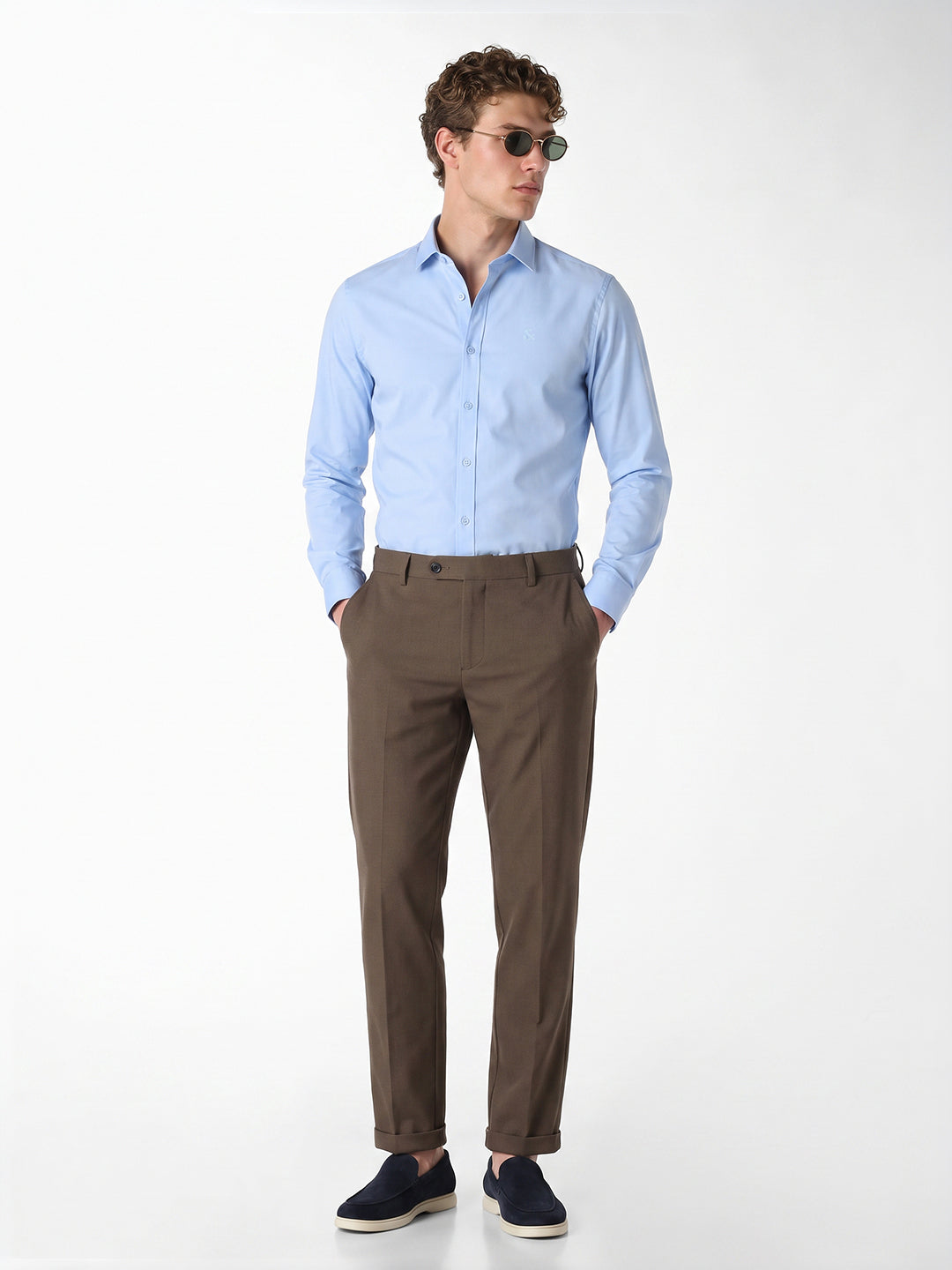 Blue Regular-fit twill shirt