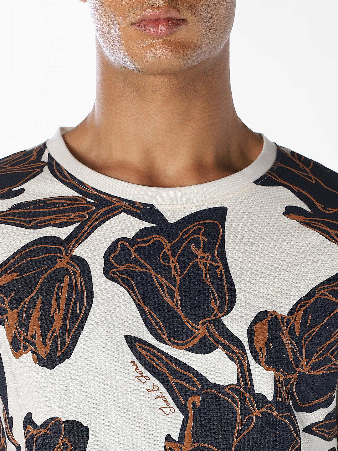 Floral Print Cotton T-shirt
