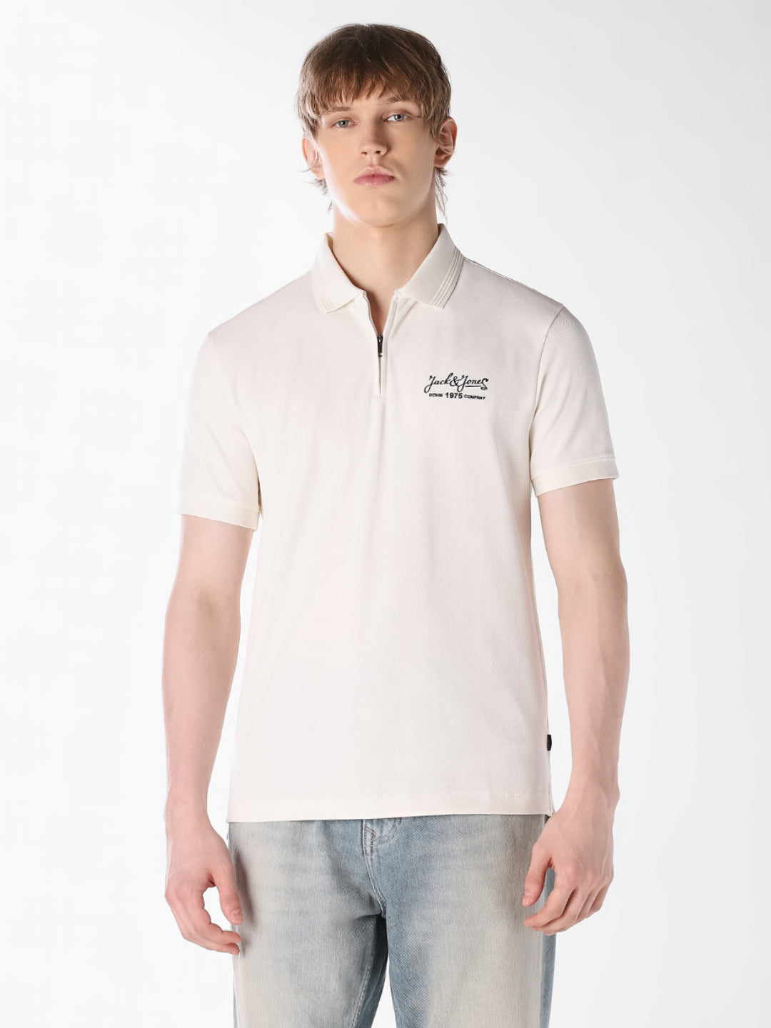 White Knitted Polo
