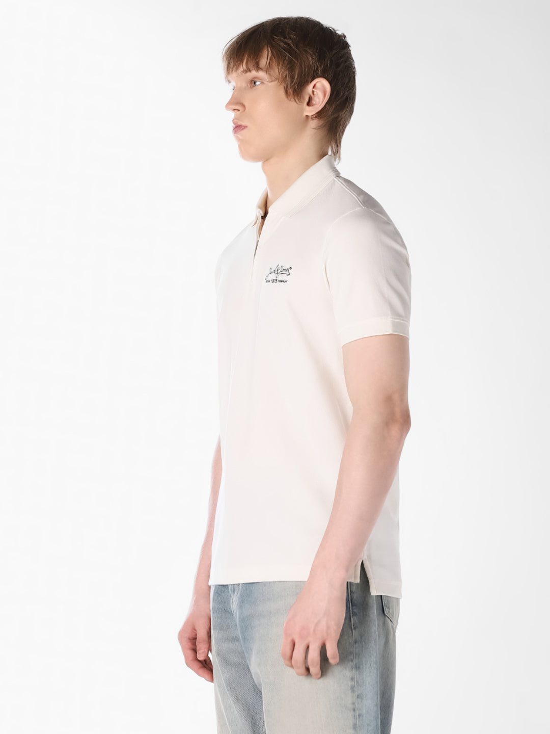 White Knitted Polo