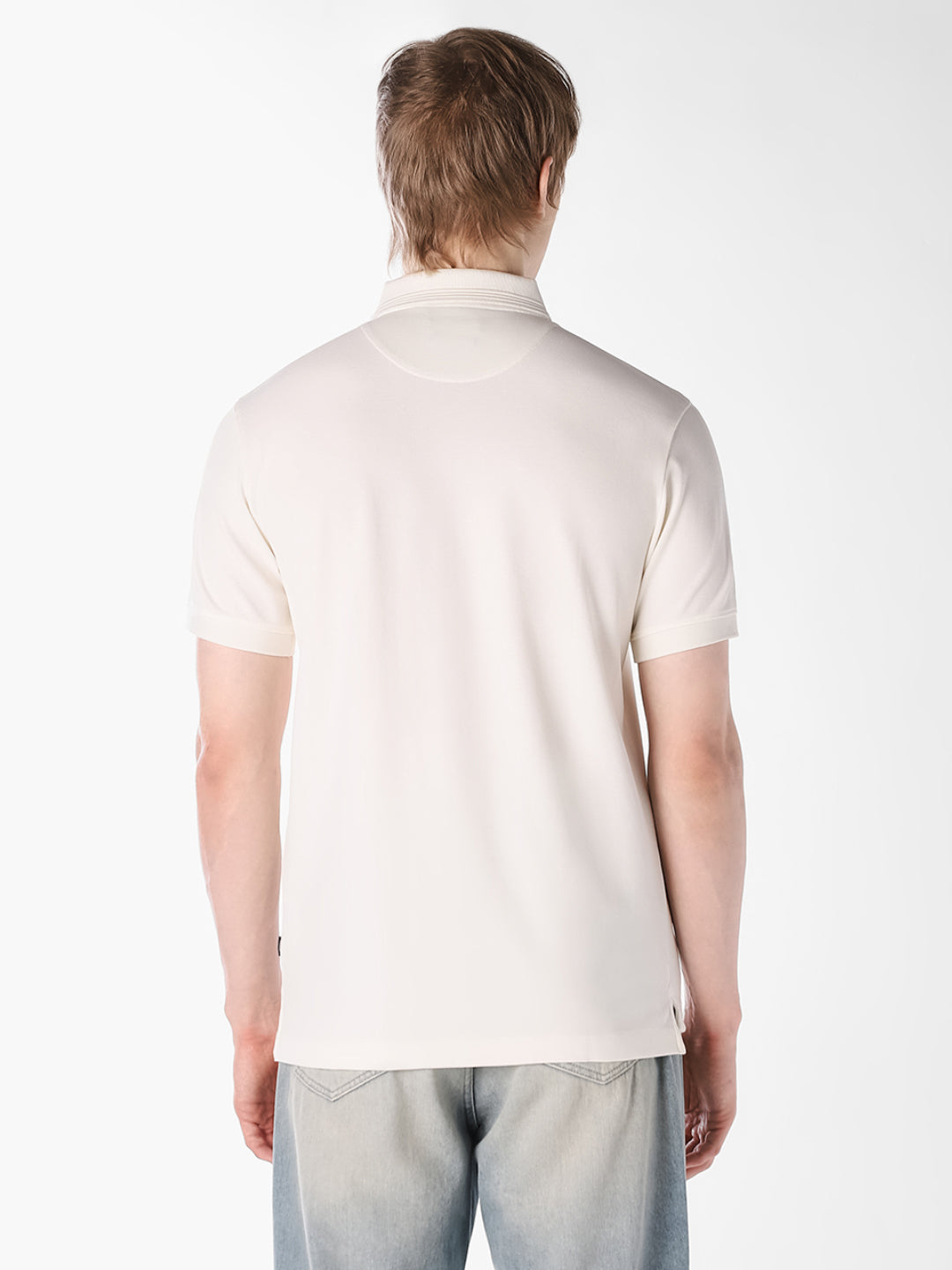 White Knitted Polo