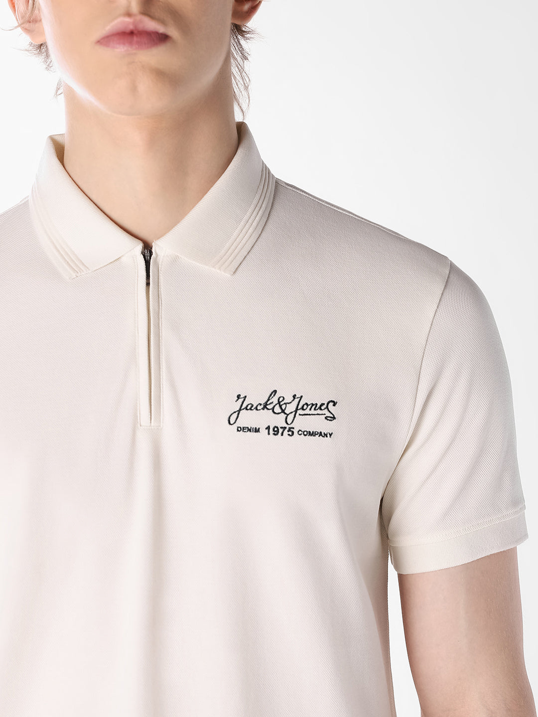 White Knitted Polo