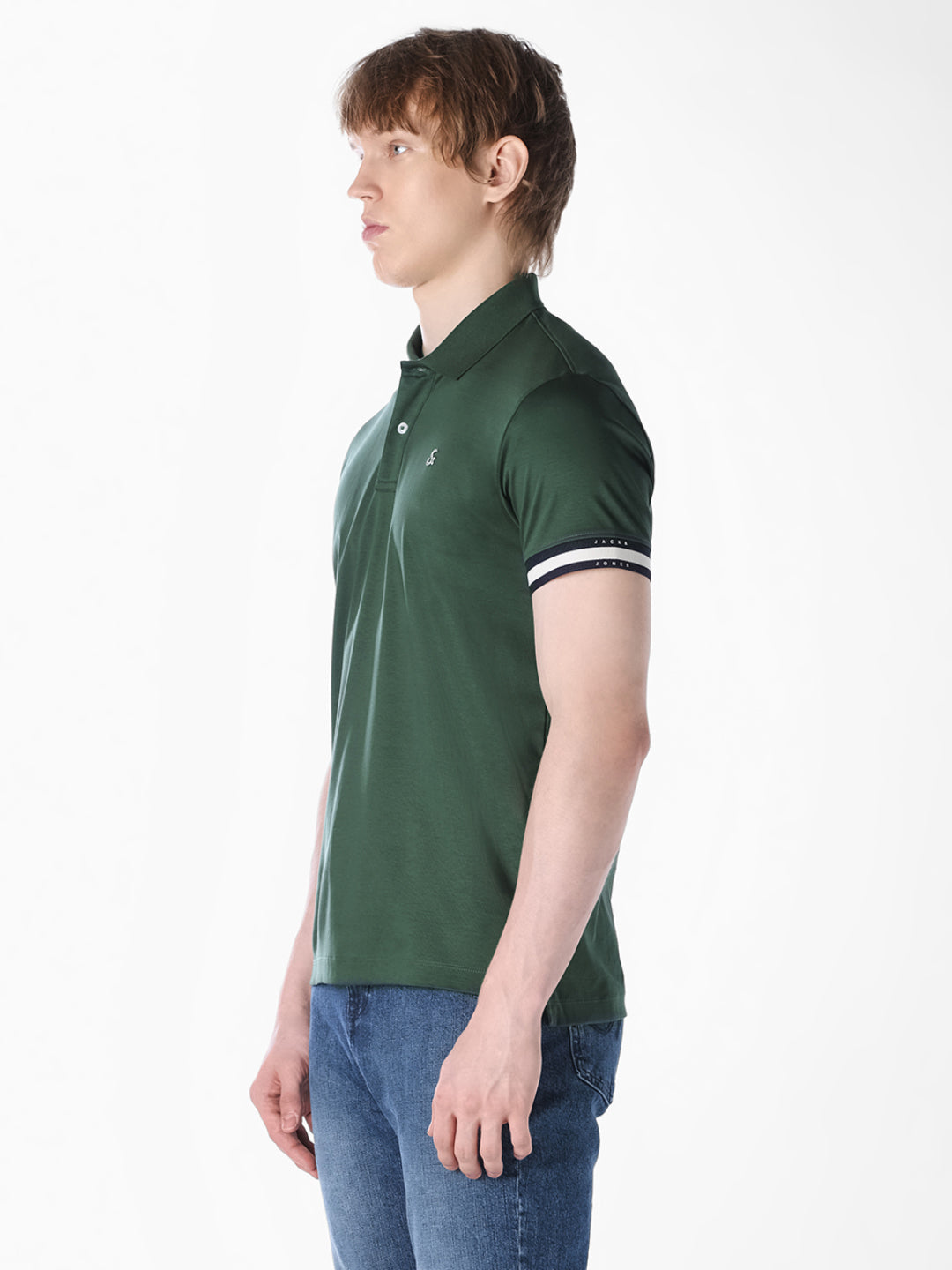 Green Embroidered Logo Polo