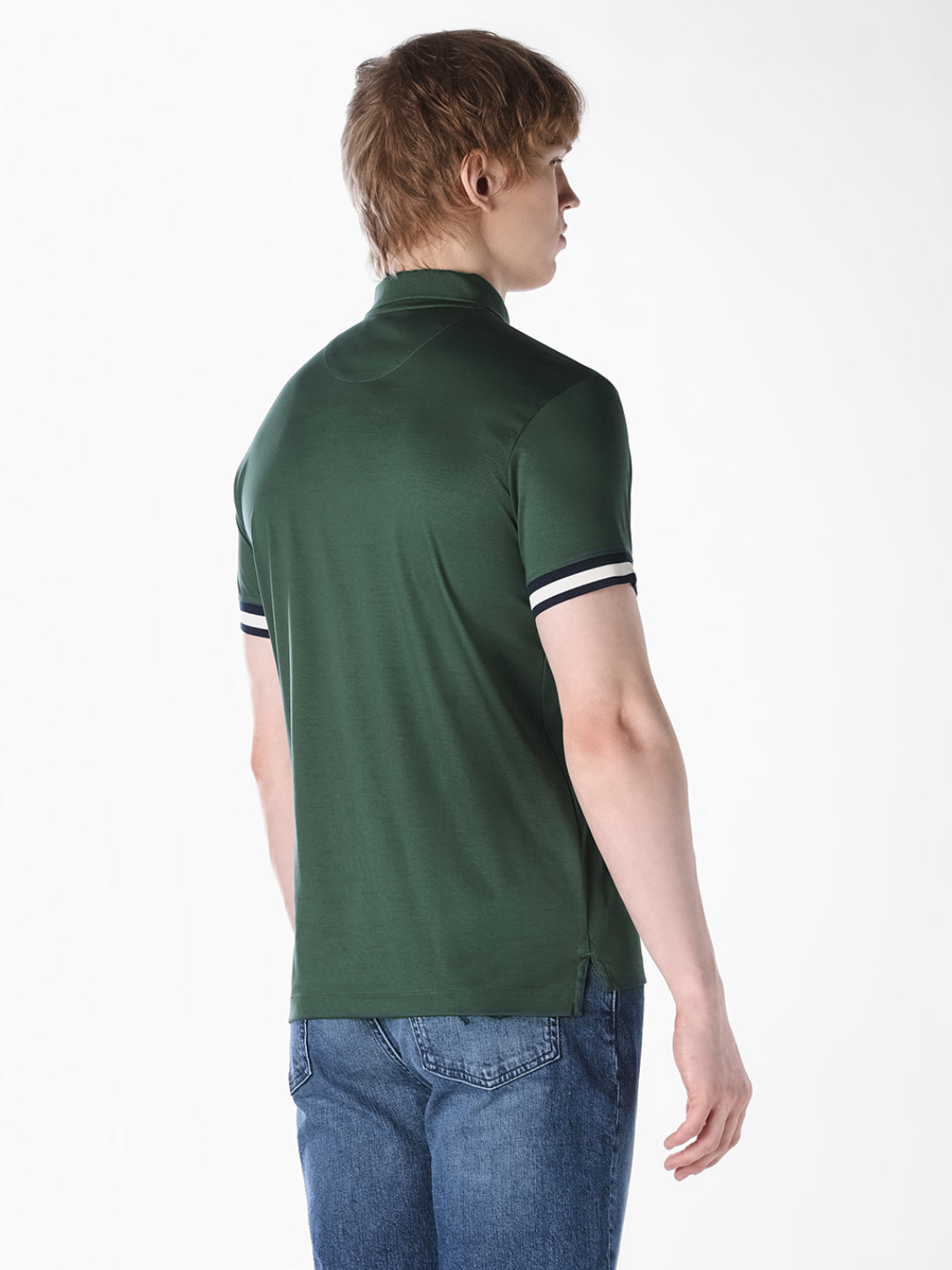Green Embroidered Logo Polo