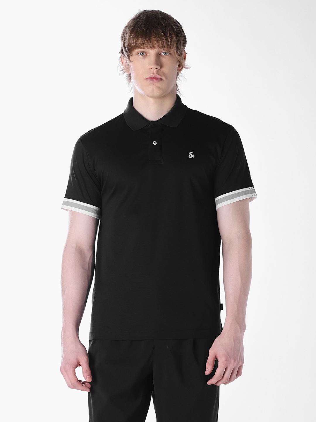 Black Regular Fit polo