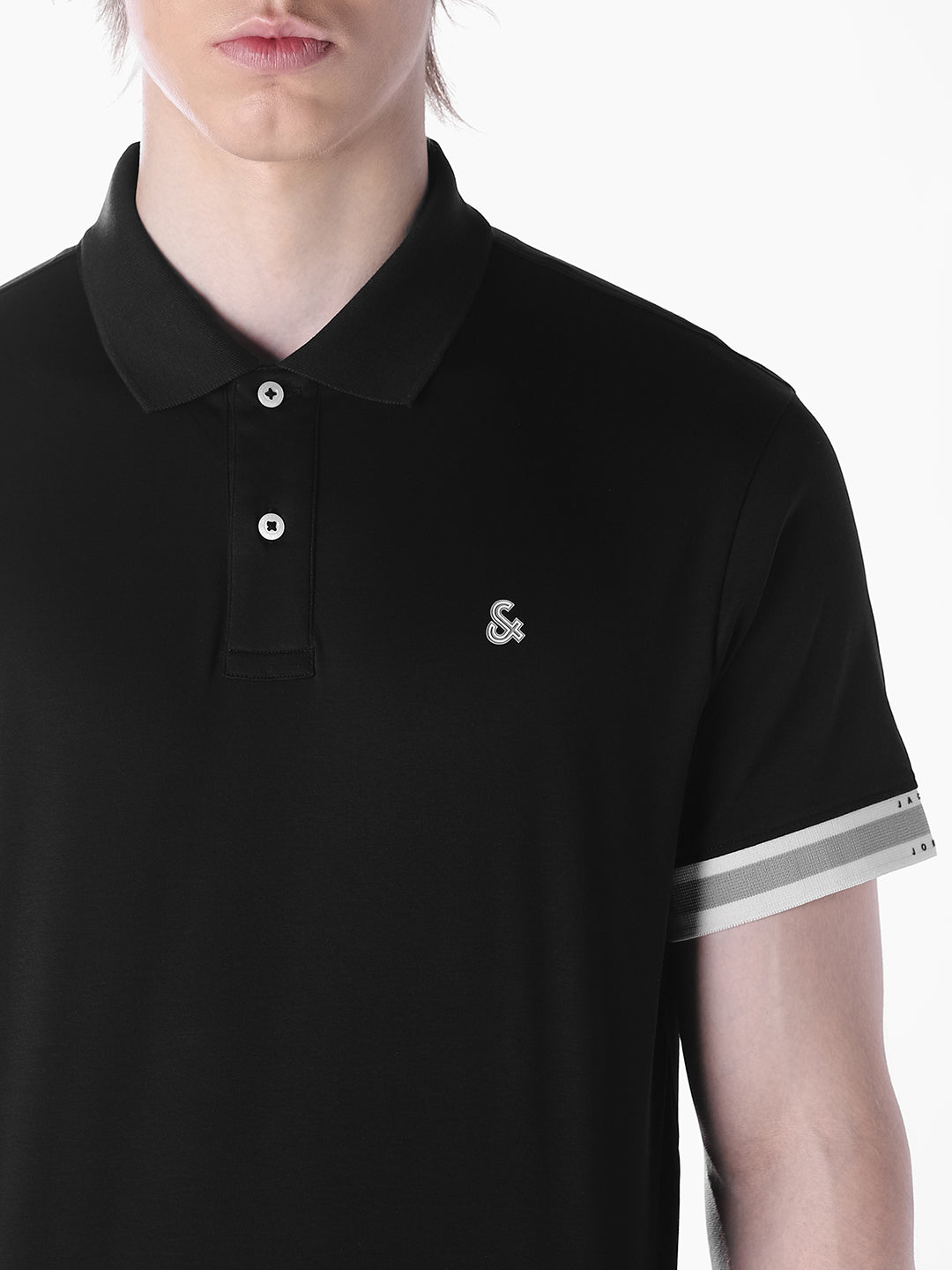 Black Regular Fit polo