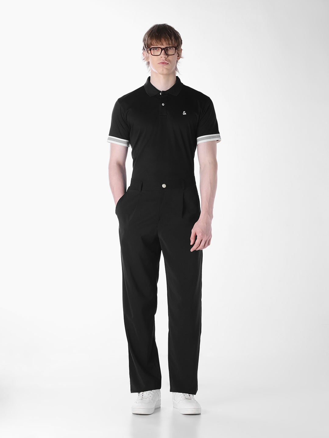 Black Regular Fit polo