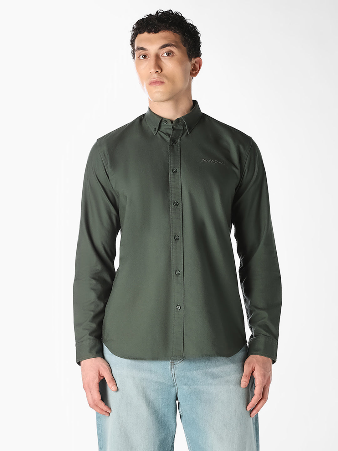 Embroidered Logo Cotton Shirt