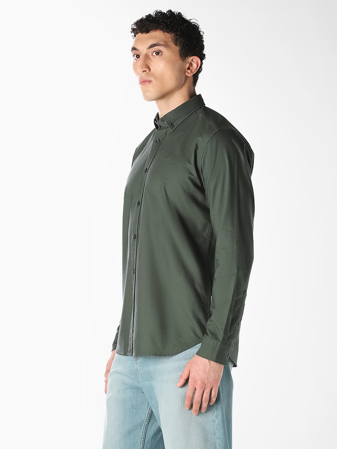 Embroidered Logo Cotton Shirt