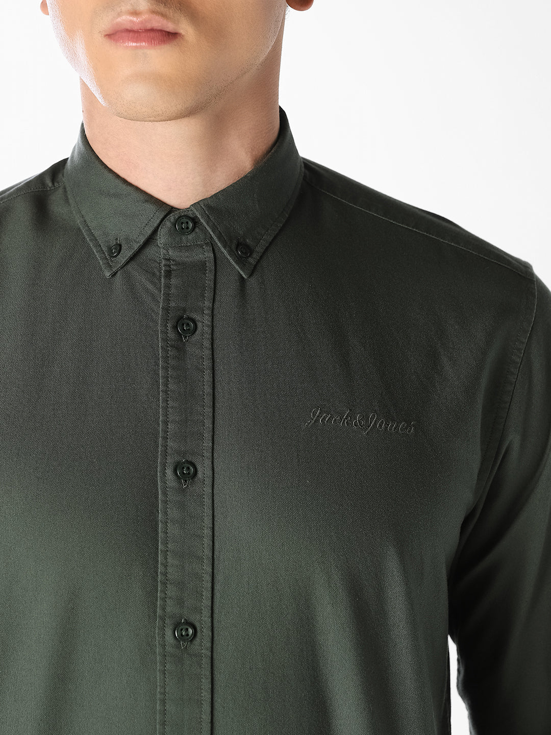 Embroidered Logo Cotton Shirt