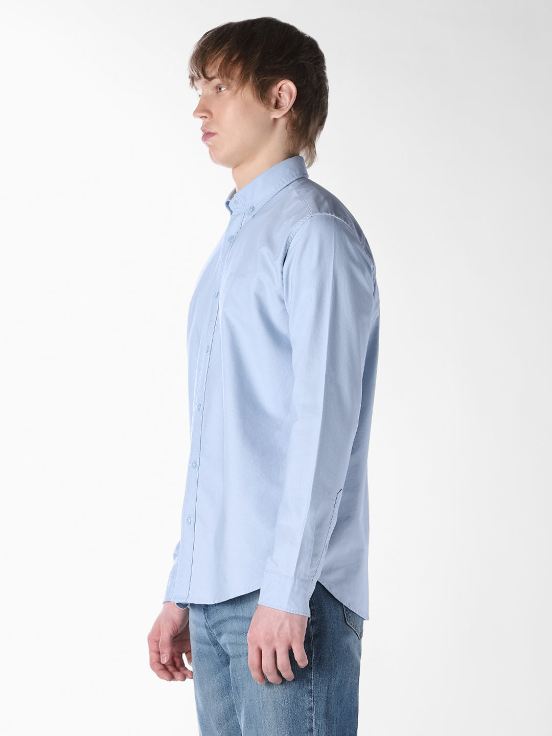 Blue Embroidered Regular Fit