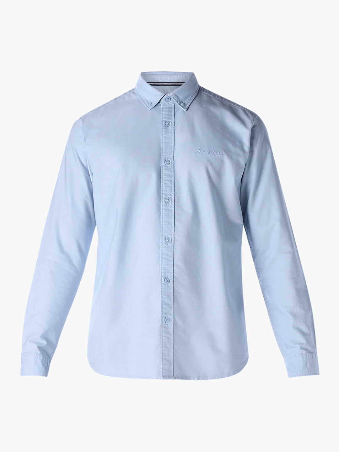 Blue Embroidered Regular Fit