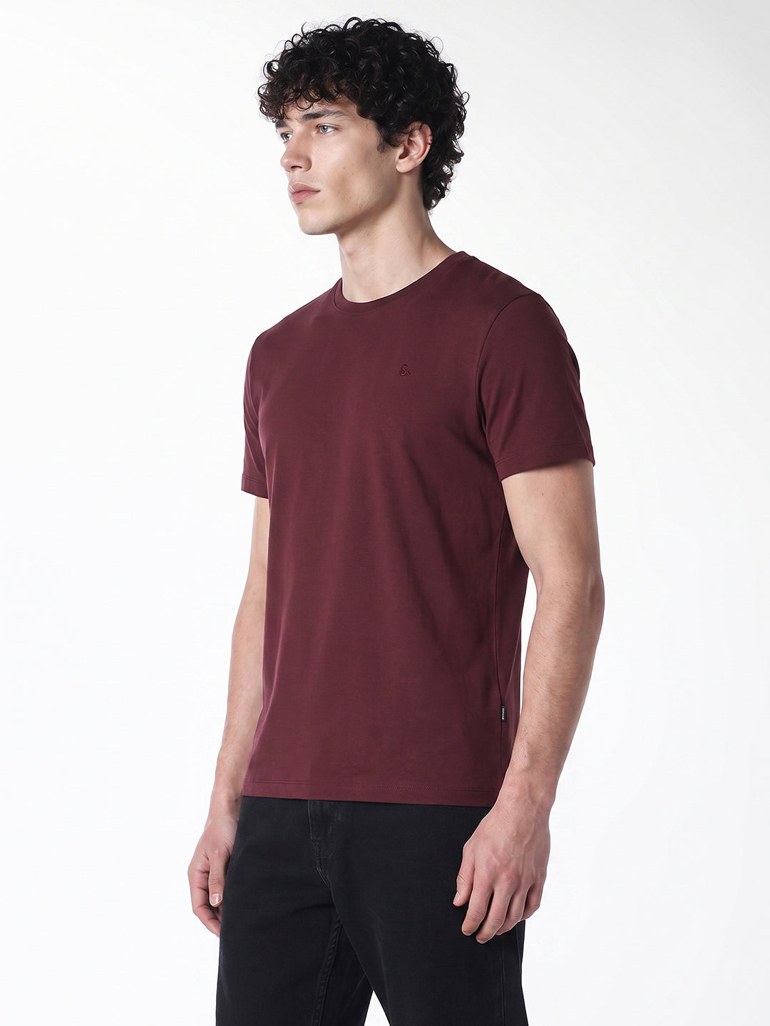 Purple Embroidered T-shirt