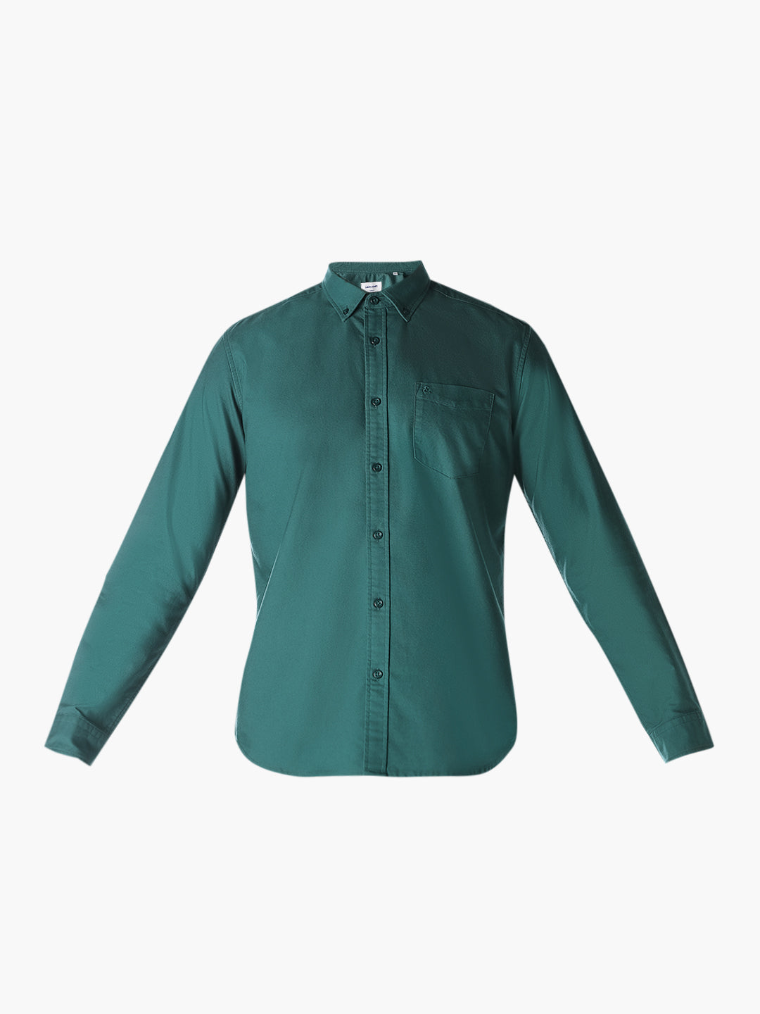 Green Cotton Full Sleeves Shirt
